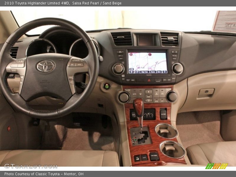 Salsa Red Pearl / Sand Beige 2010 Toyota Highlander Limited 4WD