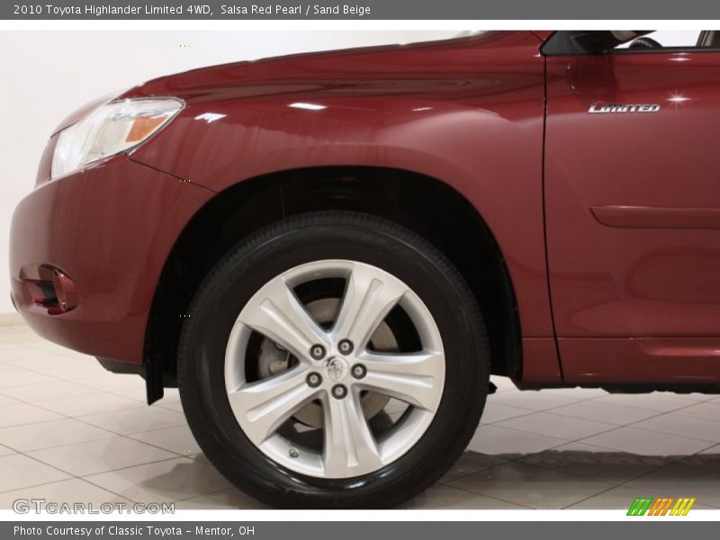 Salsa Red Pearl / Sand Beige 2010 Toyota Highlander Limited 4WD