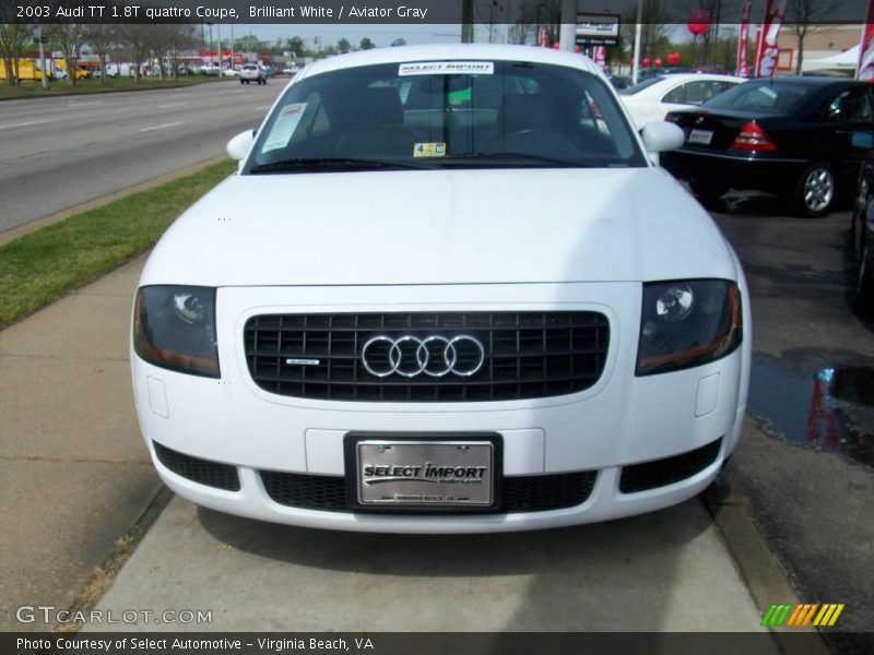 Brilliant White / Aviator Gray 2003 Audi TT 1.8T quattro Coupe
