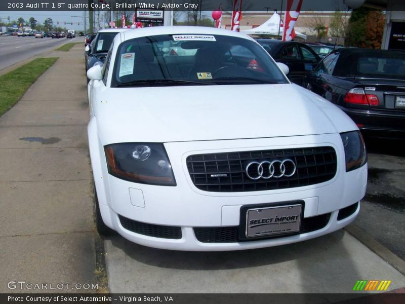 Brilliant White / Aviator Gray 2003 Audi TT 1.8T quattro Coupe