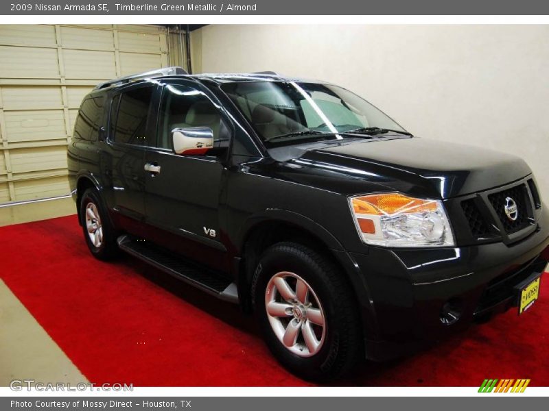 Timberline Green Metallic / Almond 2009 Nissan Armada SE