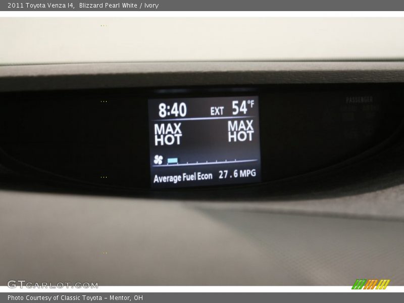 Blizzard Pearl White / Ivory 2011 Toyota Venza I4