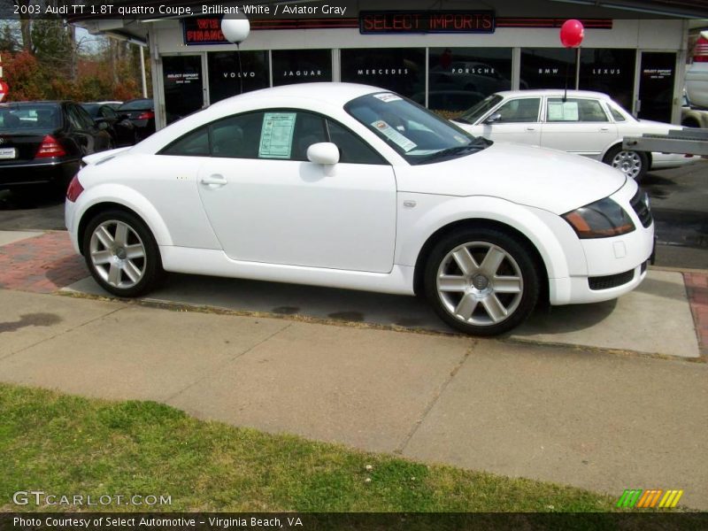 Brilliant White / Aviator Gray 2003 Audi TT 1.8T quattro Coupe