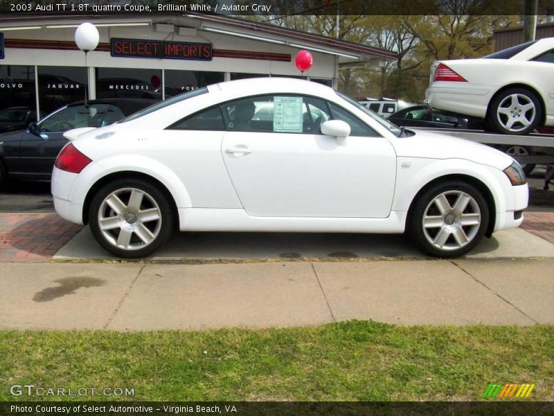 Brilliant White / Aviator Gray 2003 Audi TT 1.8T quattro Coupe