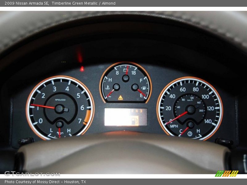 Timberline Green Metallic / Almond 2009 Nissan Armada SE