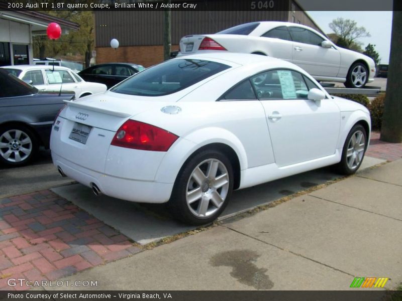 Brilliant White / Aviator Gray 2003 Audi TT 1.8T quattro Coupe