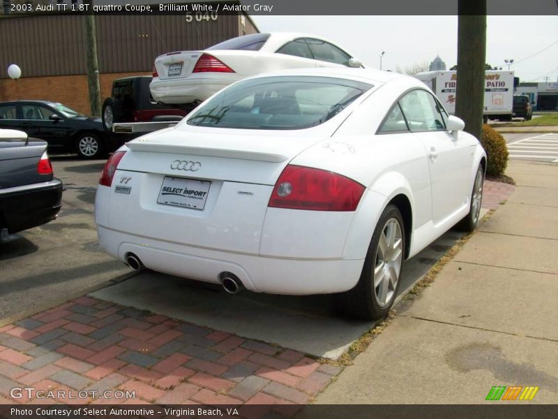 Brilliant White / Aviator Gray 2003 Audi TT 1.8T quattro Coupe