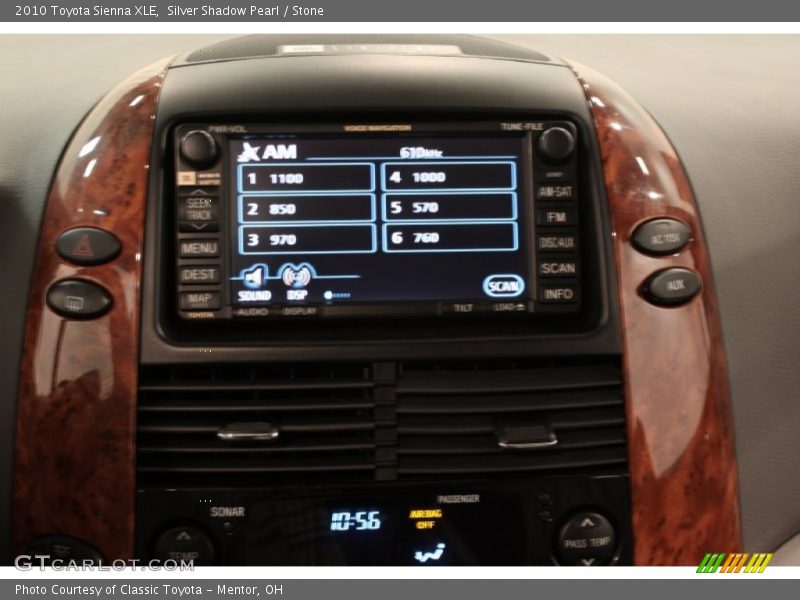 Silver Shadow Pearl / Stone 2010 Toyota Sienna XLE