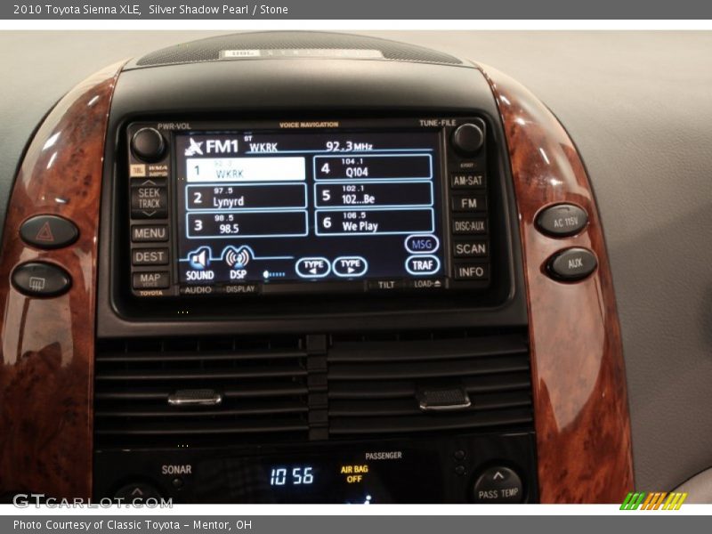 Silver Shadow Pearl / Stone 2010 Toyota Sienna XLE