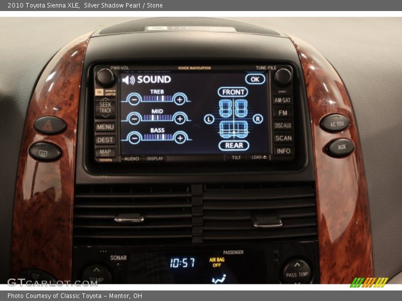Silver Shadow Pearl / Stone 2010 Toyota Sienna XLE