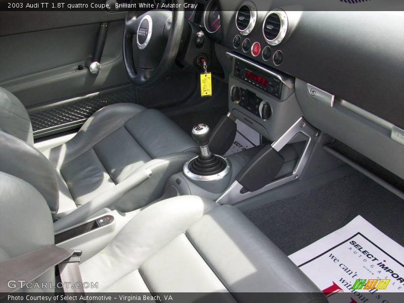 Brilliant White / Aviator Gray 2003 Audi TT 1.8T quattro Coupe