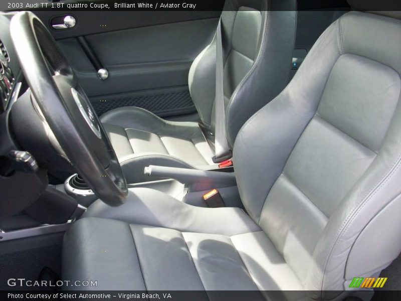 Brilliant White / Aviator Gray 2003 Audi TT 1.8T quattro Coupe