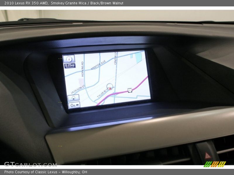 Smokey Granite Mica / Black/Brown Walnut 2010 Lexus RX 350 AWD