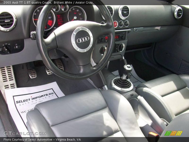 Brilliant White / Aviator Gray 2003 Audi TT 1.8T quattro Coupe