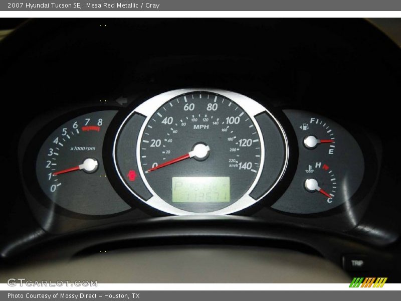 Mesa Red Metallic / Gray 2007 Hyundai Tucson SE