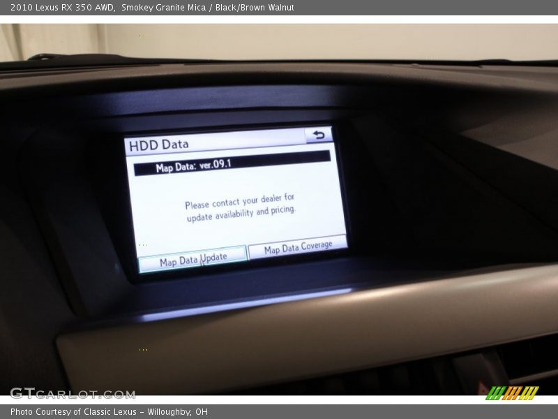 Smokey Granite Mica / Black/Brown Walnut 2010 Lexus RX 350 AWD