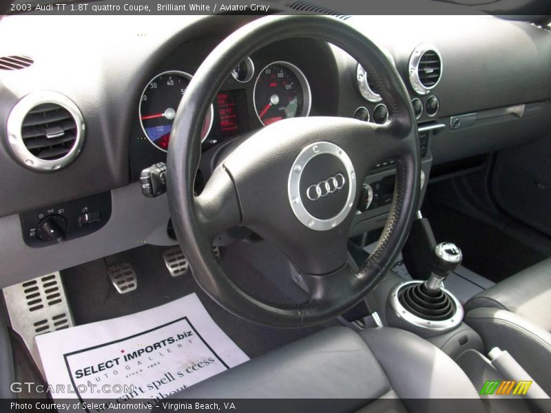 Brilliant White / Aviator Gray 2003 Audi TT 1.8T quattro Coupe