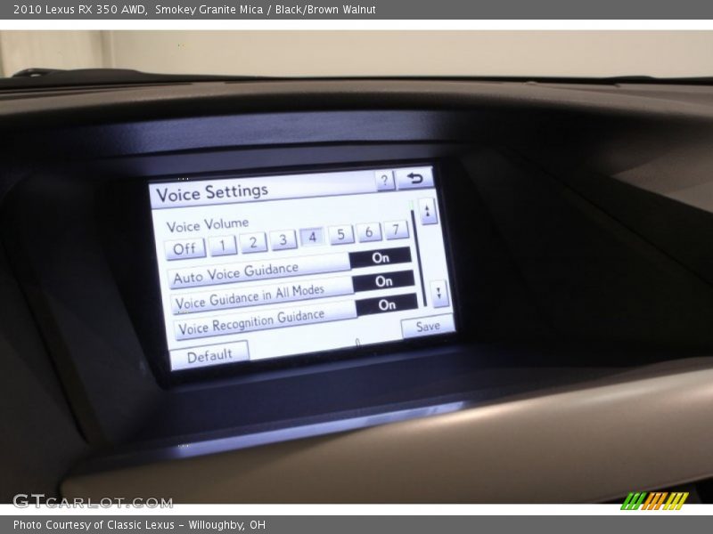 Smokey Granite Mica / Black/Brown Walnut 2010 Lexus RX 350 AWD