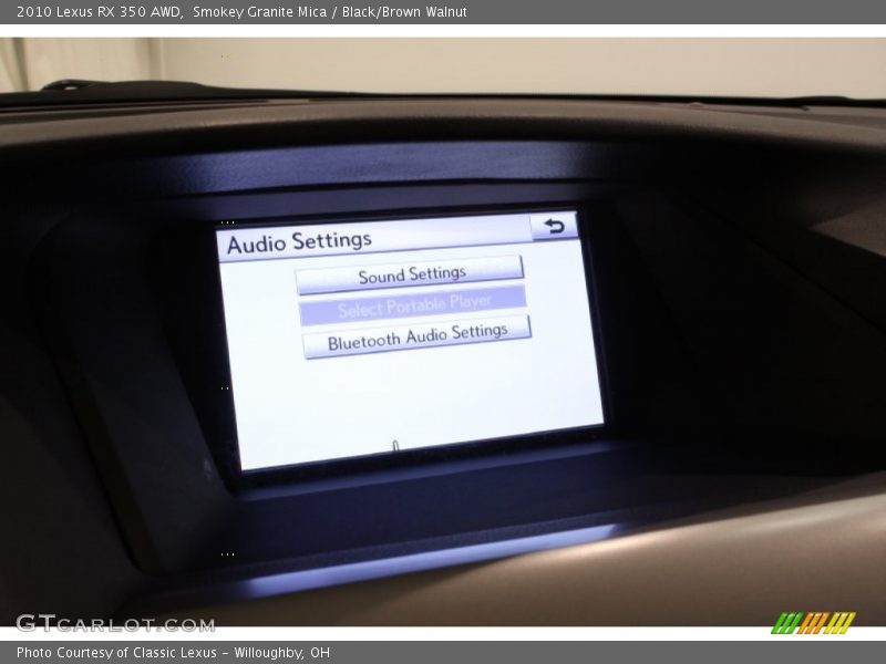 Smokey Granite Mica / Black/Brown Walnut 2010 Lexus RX 350 AWD