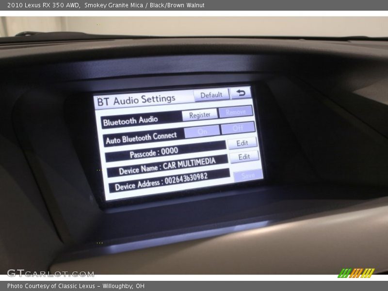 Smokey Granite Mica / Black/Brown Walnut 2010 Lexus RX 350 AWD