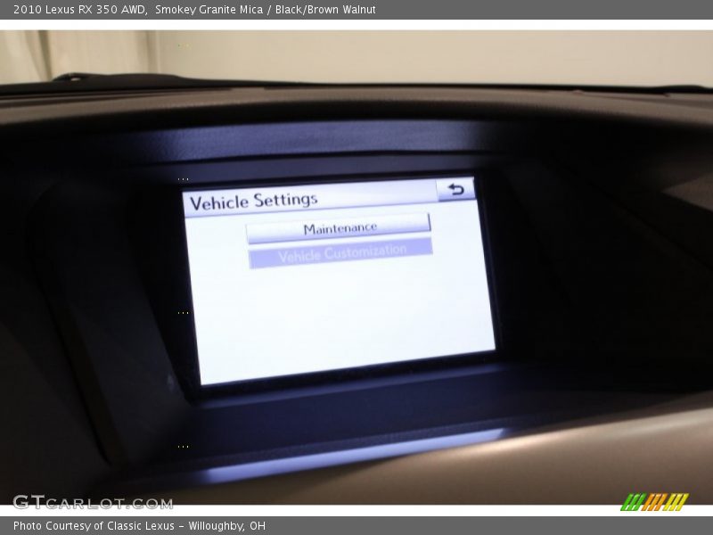 Smokey Granite Mica / Black/Brown Walnut 2010 Lexus RX 350 AWD