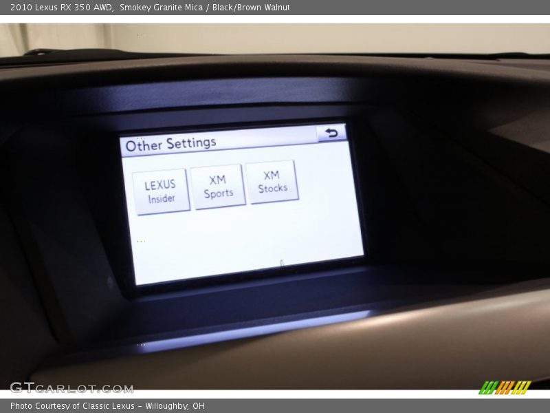 Smokey Granite Mica / Black/Brown Walnut 2010 Lexus RX 350 AWD