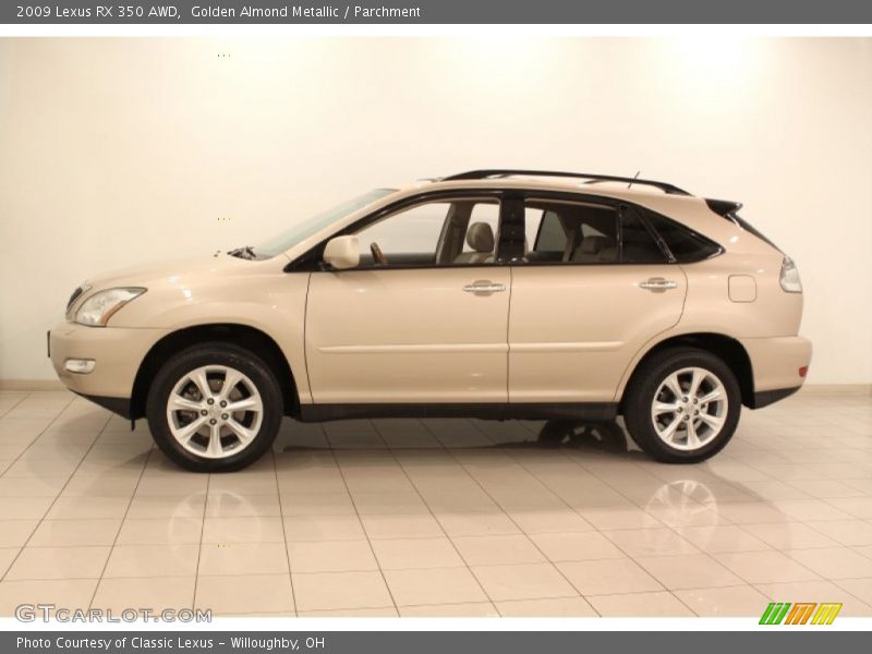 Golden Almond Metallic / Parchment 2009 Lexus RX 350 AWD