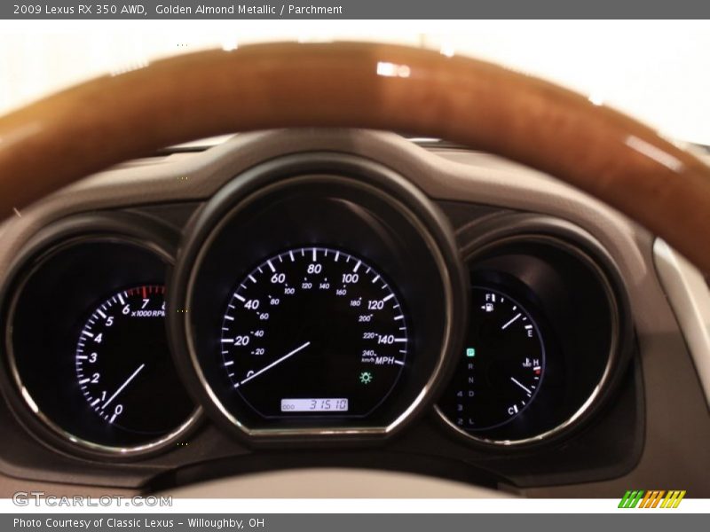 Golden Almond Metallic / Parchment 2009 Lexus RX 350 AWD