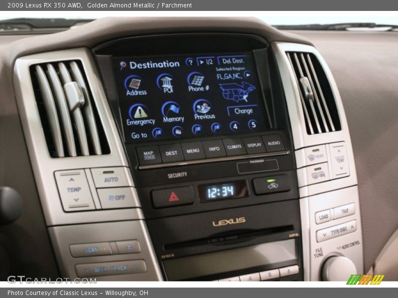 Golden Almond Metallic / Parchment 2009 Lexus RX 350 AWD