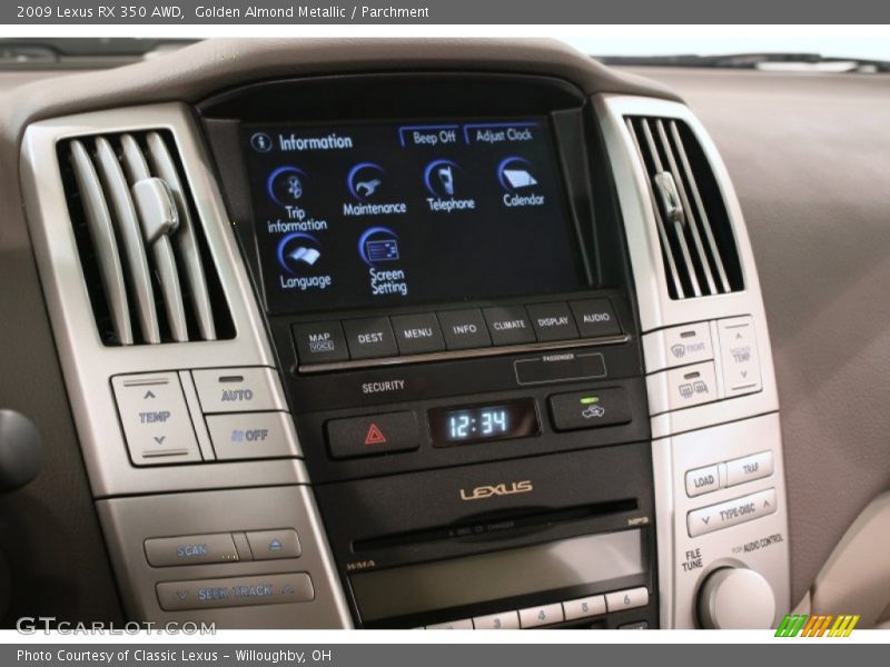 Golden Almond Metallic / Parchment 2009 Lexus RX 350 AWD