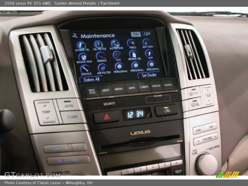 Golden Almond Metallic / Parchment 2009 Lexus RX 350 AWD