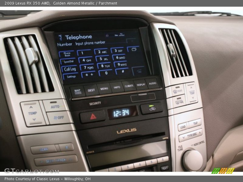 Golden Almond Metallic / Parchment 2009 Lexus RX 350 AWD