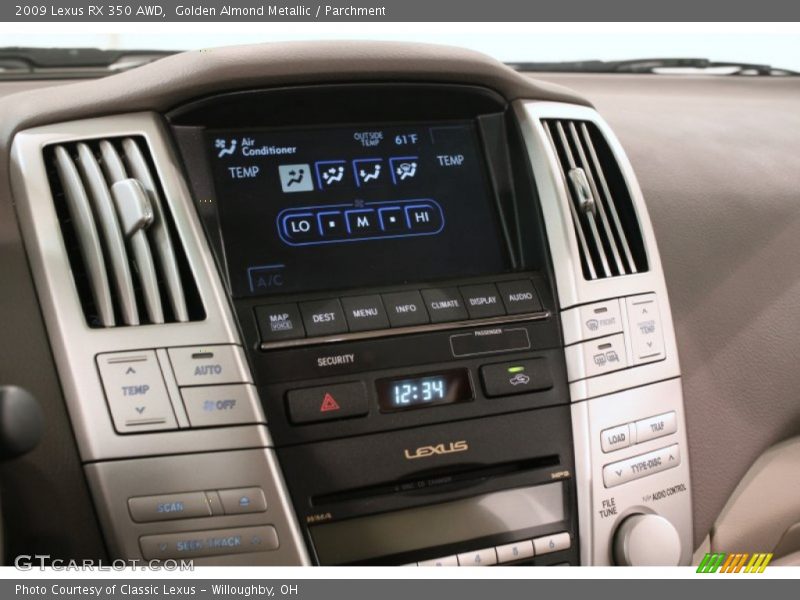 Golden Almond Metallic / Parchment 2009 Lexus RX 350 AWD