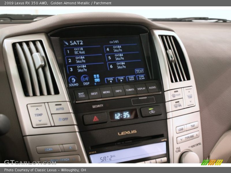 Golden Almond Metallic / Parchment 2009 Lexus RX 350 AWD