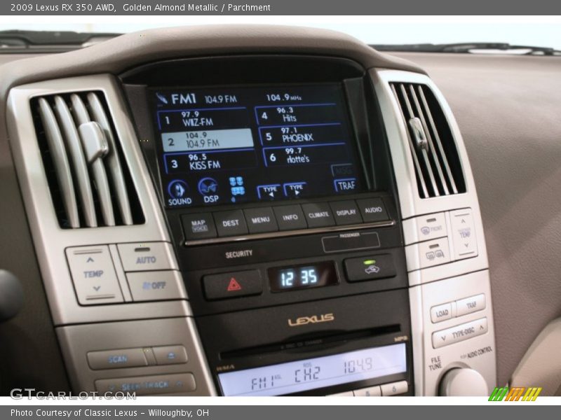Golden Almond Metallic / Parchment 2009 Lexus RX 350 AWD