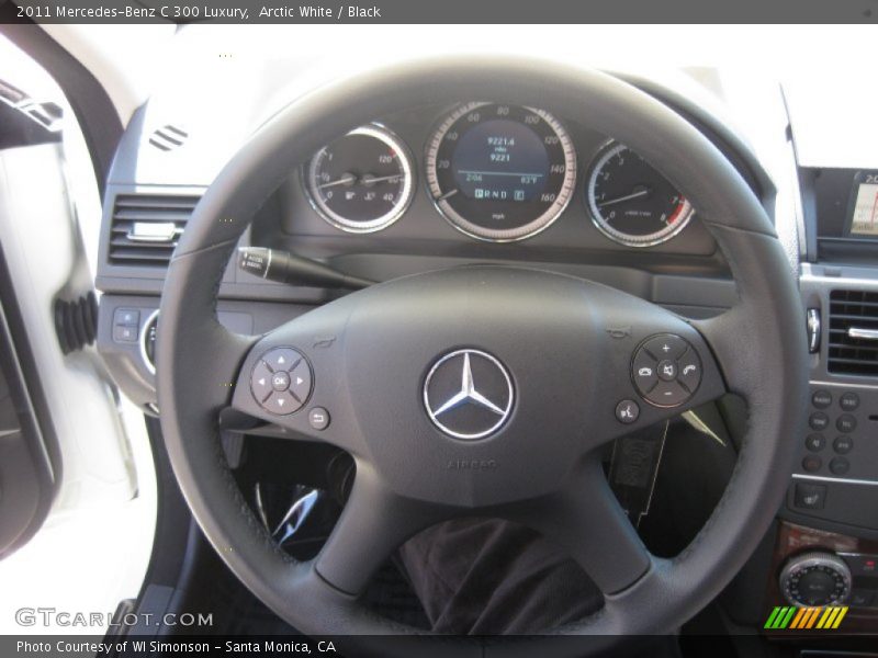 Arctic White / Black 2011 Mercedes-Benz C 300 Luxury