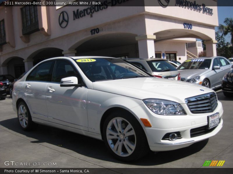 Arctic White / Black 2011 Mercedes-Benz C 300 Luxury