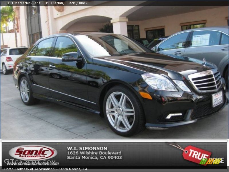 Black / Black 2011 Mercedes-Benz E 350 Sedan