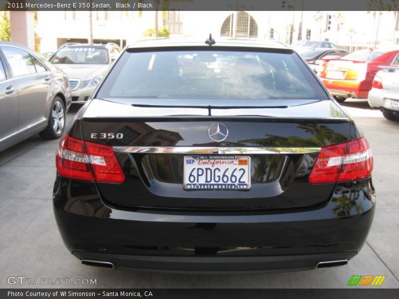 Black / Black 2011 Mercedes-Benz E 350 Sedan