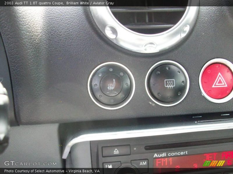 Brilliant White / Aviator Gray 2003 Audi TT 1.8T quattro Coupe