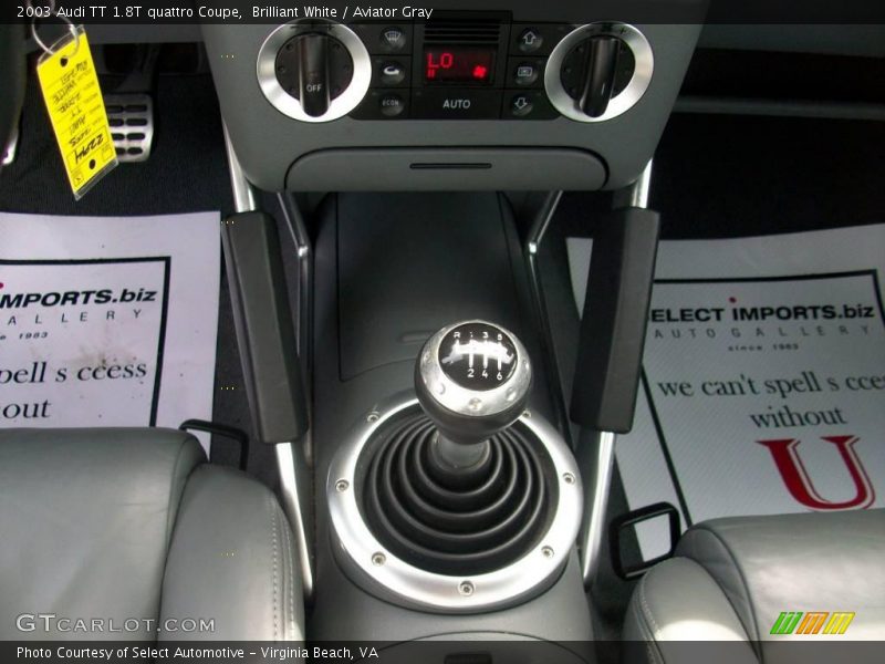 Brilliant White / Aviator Gray 2003 Audi TT 1.8T quattro Coupe