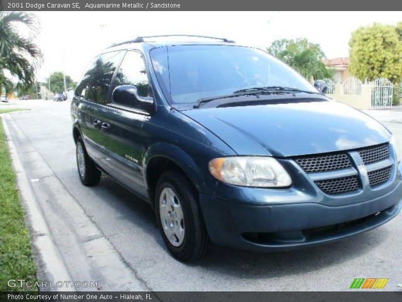Aquamarine Metallic / Sandstone 2001 Dodge Caravan SE