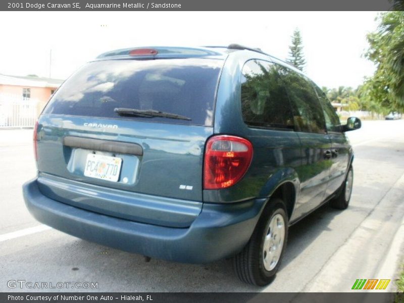Aquamarine Metallic / Sandstone 2001 Dodge Caravan SE