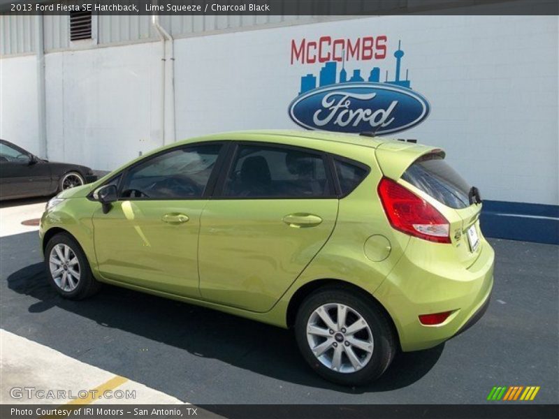 Lime Squeeze / Charcoal Black 2013 Ford Fiesta SE Hatchback
