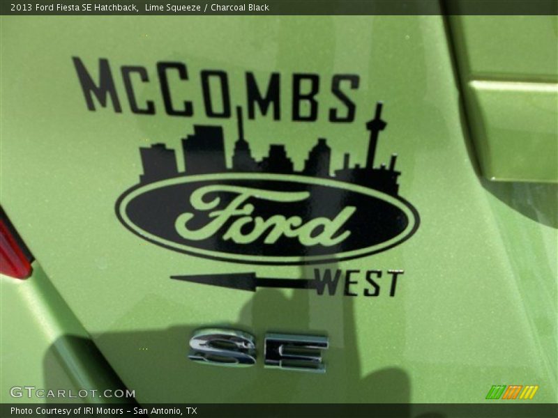 Lime Squeeze / Charcoal Black 2013 Ford Fiesta SE Hatchback