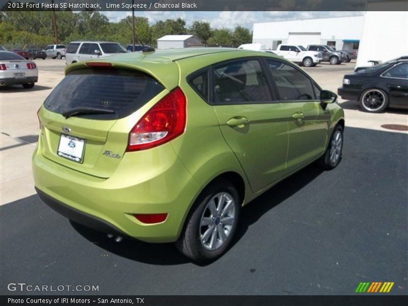 Lime Squeeze / Charcoal Black 2013 Ford Fiesta SE Hatchback