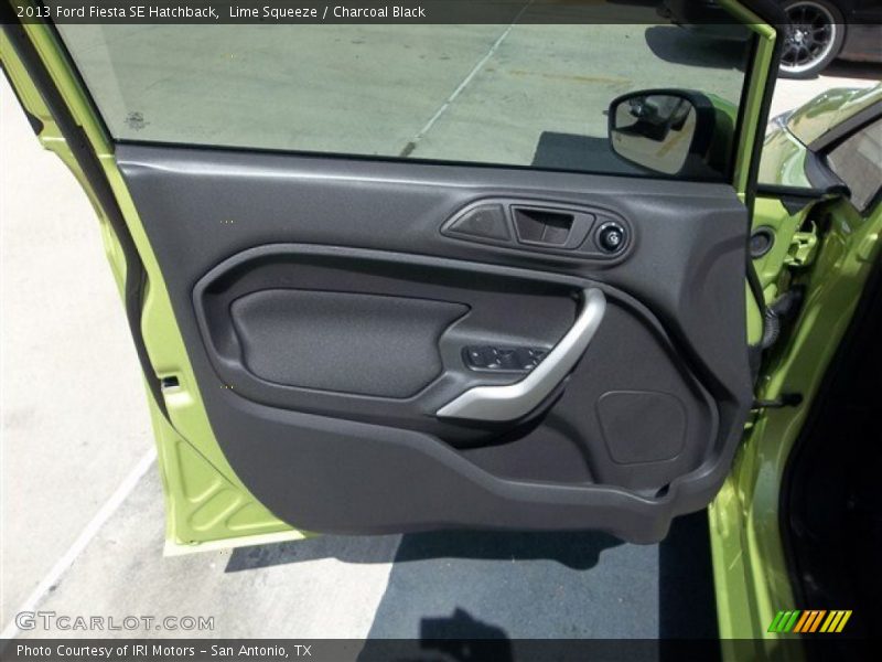 Lime Squeeze / Charcoal Black 2013 Ford Fiesta SE Hatchback