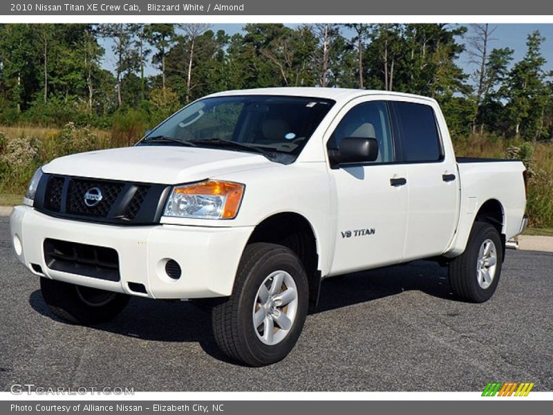 Blizzard White / Almond 2010 Nissan Titan XE Crew Cab