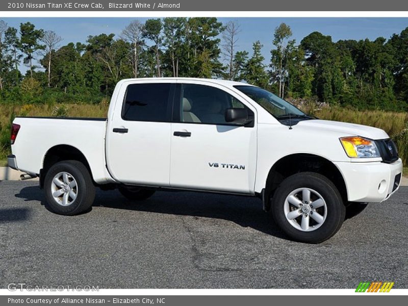 Blizzard White / Almond 2010 Nissan Titan XE Crew Cab