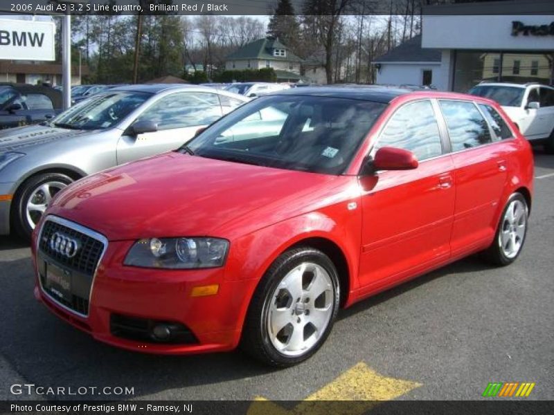 Brilliant Red / Black 2006 Audi A3 3.2 S Line quattro